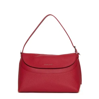Orciani Soft Textured Leather Handbag In Red