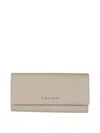 Orciani Textured Finish Soft Wallet In Beis