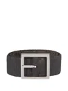 Orciani Square-buckle Belt In Black