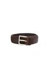 Orciani Buckle-fastening Suede Belt In Black