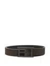 Orciani Square Buckle Belt In Brown
