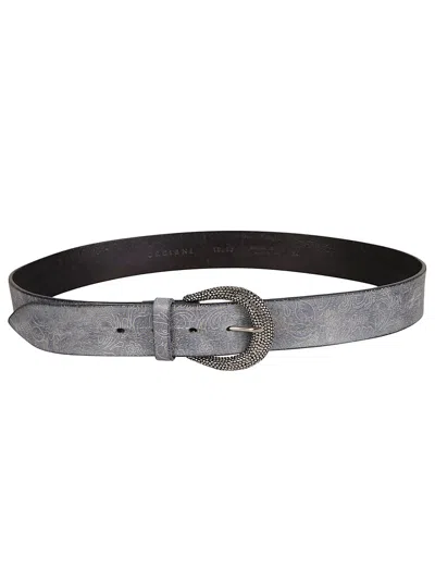 Orciani Stain Soapy Belt In Gray