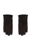 Orciani Stitched-detail Leather Gloves In Black