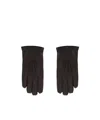 Orciani Stitched-detail Leather Gloves In Brown