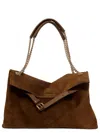 Orciani Venus Peach Fringe-detail Suede Tote Bag In Brown