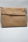Orciani Structured Midi Handbag With Stylish Chain Strap In Pink