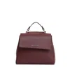 Orciani Structured Pebbled Leather Shoulder Bag In Brown