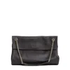 Orciani Structured Textured Leather Shoulder Bag With Chain Straps In Gray