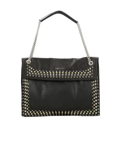Orciani Studded Handbag In Black