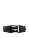 Orciani Studded Leather Belt In Black