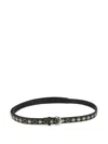 Orciani Studded Leather Belt In Black
