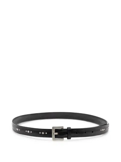 Orciani Stud-embellished Leather Belt In Black