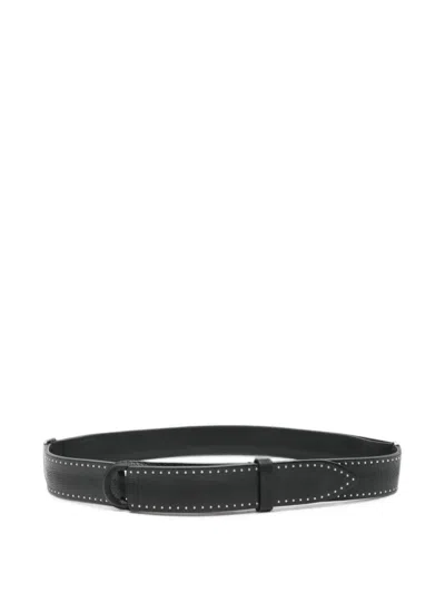 Orciani Stud-embellished Leather Belt In Black