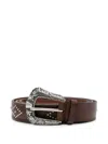Orciani Stud-embellished Leather Belt In Brown