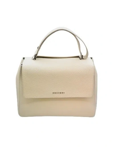 Orciani Stunning Ivory Leather Handbag