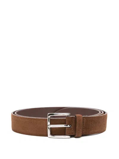 Orciani Suede Belt In Brown