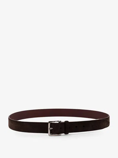 Orciani Suede Belt In Brown