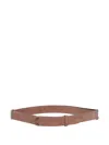 Orciani Nobuckle Suede Belt In Brown