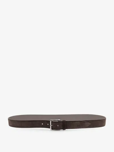 Orciani Suede Belt In Brown