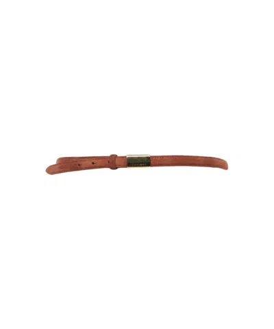 Orciani Suede Belt With Gold-tone Buckle In Brown