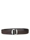 Orciani Suede Double Brown Belt In Brown