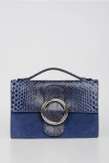 ORCIANI SUEDE LEATHER AND SNAKE HAND BAG