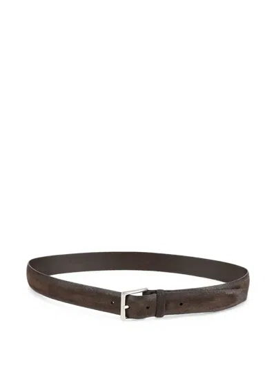 Orciani Suede Leather Belt In Brown