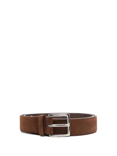 Orciani Suede Leather Belt By  In Brown