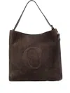 Orciani Suede Shoulder Bag In Brown
