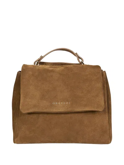 Orciani Suede Tote-bag In Brown