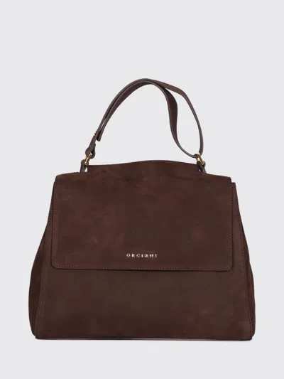 Orciani Sveva Hammered Leather Handbag With Adjustable Handle And Strap In Burgundy