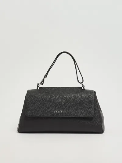 Orciani Sveva Longuette Con Tracolla Shopping Bag In Black