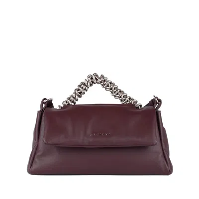 Orciani Sveva Longuette Nappa Bold Padded Chianti Shoulder Bag In Burgundy