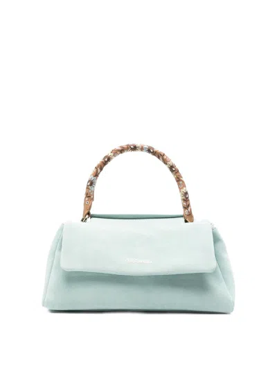 Orciani Sveva Longuette Peach Flower Bag Light Blue