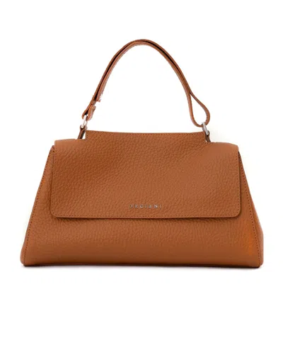 Orciani Sveva Longuette Soft Leather Bag In Cuoio