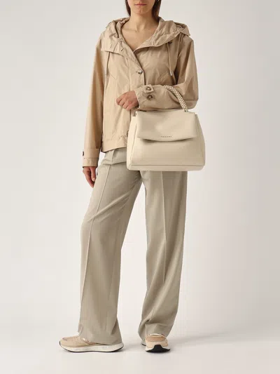 Orciani Sveva Media Sense Scooby Shoulder Bag In Ghiaccio