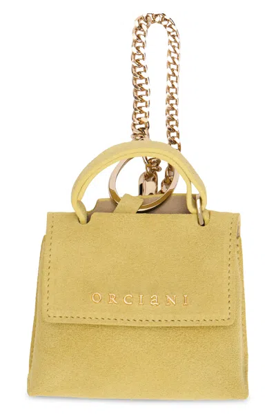 Orciani Sveva Mini Suede Bag In Yellow