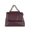 Orciani Sveva Nappa Bold Medium Padded Chianti Shoulder Bag In Purple