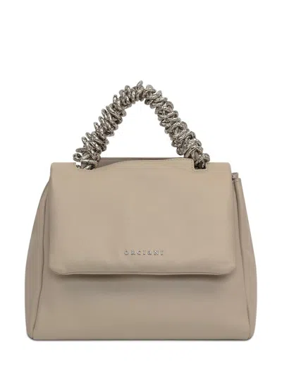 Orciani Sveva Nappa Bold Small Bag In Beige