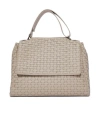 Orciani Sveva Nappa Woven Midi Leather Shoulder Bag