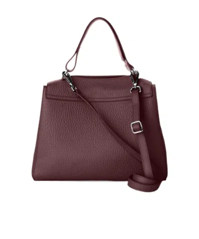 Orciani Sveva  Medium Shoulder Bag In Burgundy