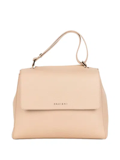 Orciani Sveva Pebbled-texture Tote Bag In Neutral
