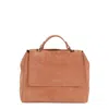 Orciani Siena Earth Leather Shoulder Bag In Brown