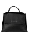 Orciani Small Sveva Gotham Shoulder Bag In Black