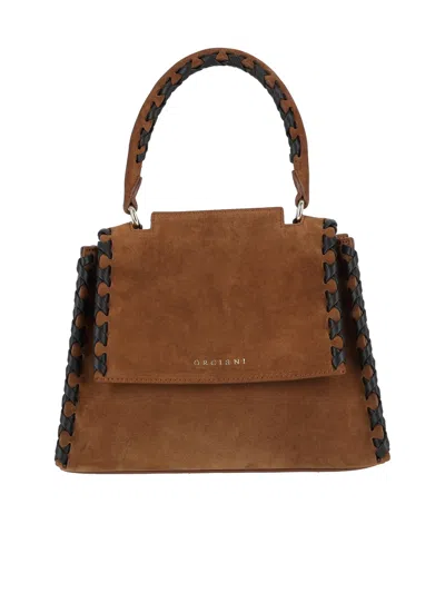 Orciani Sveva S Peach Cross Bag In Brown