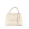 Orciani Sveva Sense Scooby Aqua White Medium Leather Shoulder Bag With Shoulder Strap In White