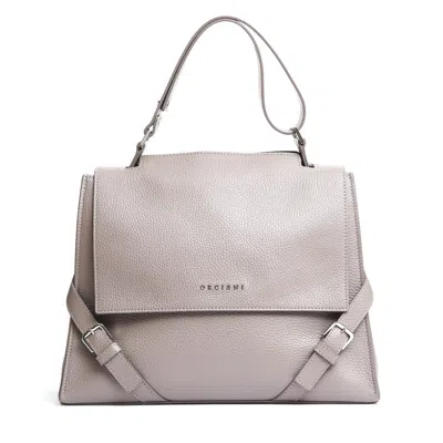 Orciani Sveva Sense Taupe Leather In Grey