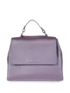 Orciani Small Structured Textured Leather Shoulder Bag In Animal Print