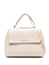 Orciani Sveva Soft Leather Tote Bag In White