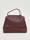 Orciani Sveva Soft Media Con Tracolla Shopping Bag In Burgundy